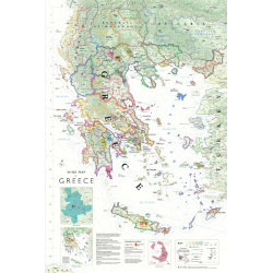 POSTER WINE MAP GREECE (anglais)