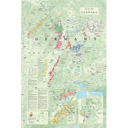 POSTER WINE MAP GERMANY (anglais)