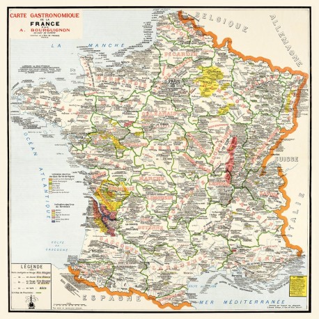 CARTE GASTRONOMIQUE DE FRANCE
