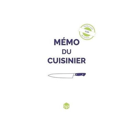 MEMO DU CUISINIER