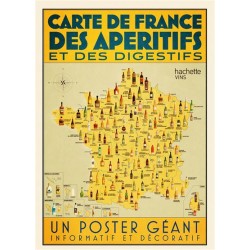 CARTE DE FRANCE DES APERITIFS ET DES DIGESTIFS